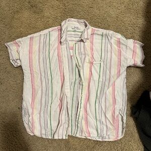 Madewell Striped Button Top